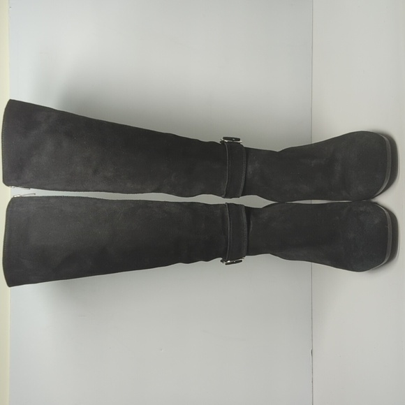 LA Canadienne Helen black suede tall boot women's size 11 - Picture 3 of 16